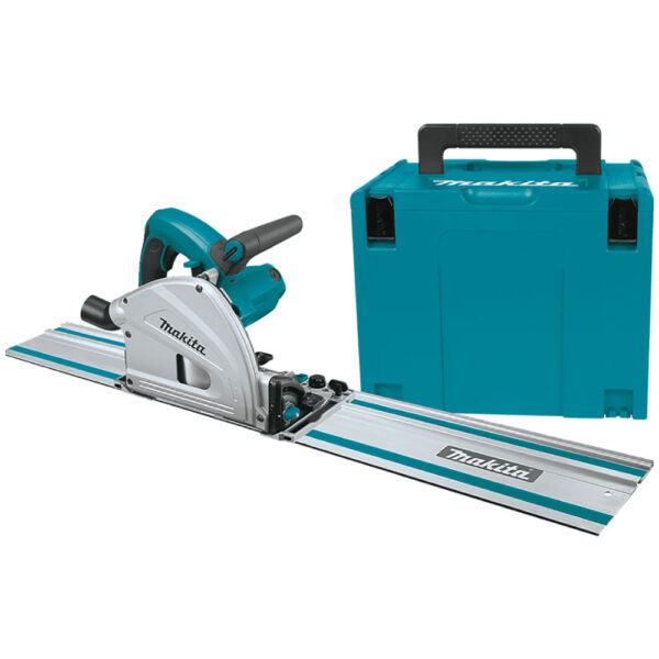 Makita SP6000J1 6-1/2'' Plunge Circular Saw Kit, with Stackable Tool case and 55'' Guide Rail