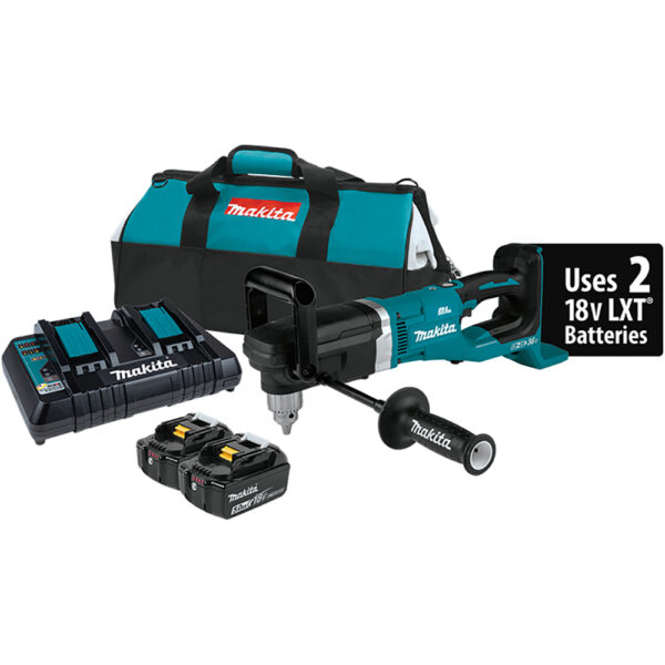 Makita XAD03PT 36V (18V X2) LXT Brushless 1/2'' Right Angle Drill Kit (5.0Ah)