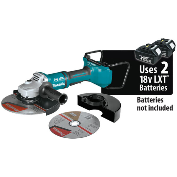 Makita XAG13Z1 36V (Makita 18V X2) LXT Brushless 9'' Paddle Switch Cut-Off/Angle Grinder, With Electric Brake, Tool Only