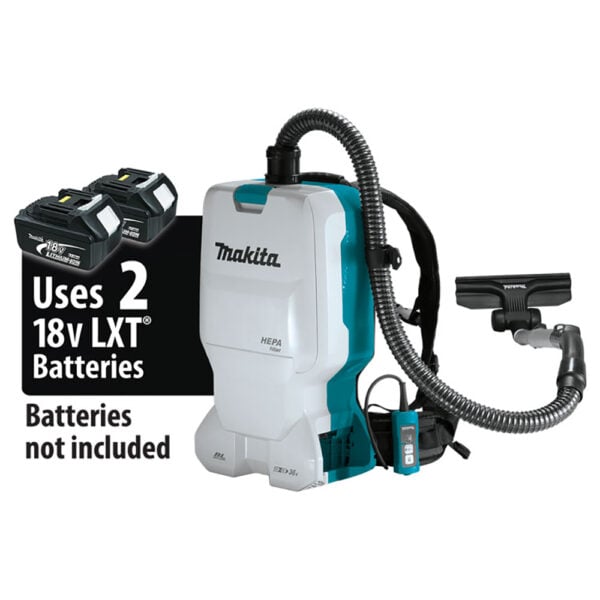 Makita XCV17Z 36V (18V X2) LXT Brushless 1.6 Gallon HEPA Filter Backpack Dry Vacuum, Tool Only