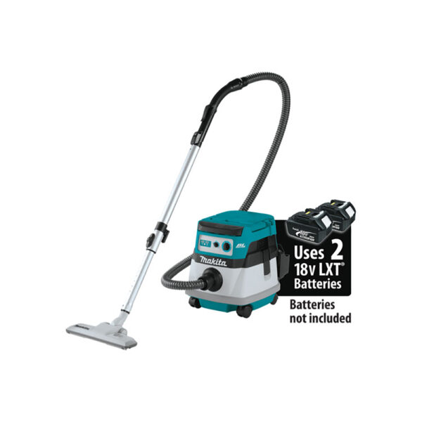 Makita XCV20Z 36V (18V X2) LXT Brushless 2.1 Gallon Wet/Dry Dust Extractor/Vacuum, Tool Only