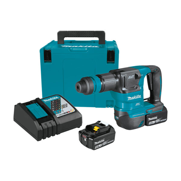 Makita XKH01TJ 18V LXT Lithium-Ion Brushless Cordless SDS-PLUS AVT Power Scraper Kit (5.0Ah)