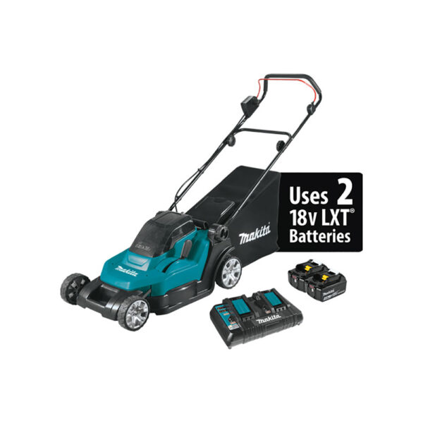 Makita XML05PT 36V (18V X2) LXT 17'' Residential Lawn Mower Kit (5.0Ah)