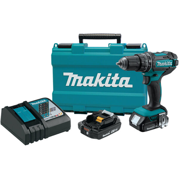 Makita XPH10R 18V LXT Lithium-Ion Compact Cordless 1/2'' Hammer Driver-Drill Kit (2.0Ah)