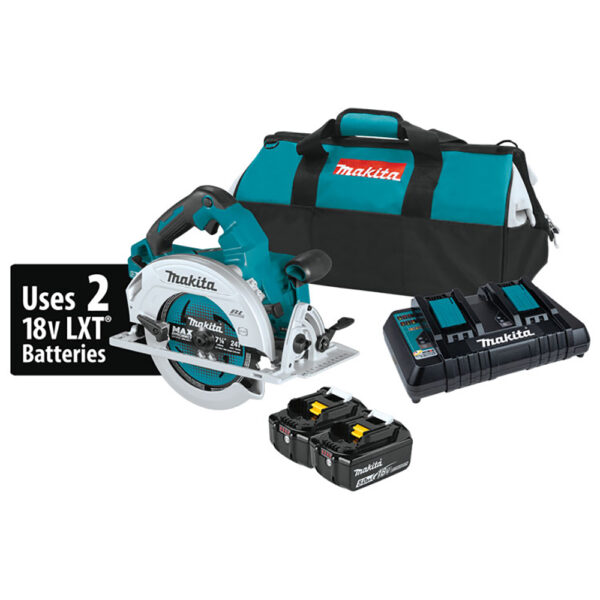 Makita XSH07PTU 36V (18V X2) LXT Brushless 7-1/4'' Circular Saw Kit, AWS Capable (5.0Ah)