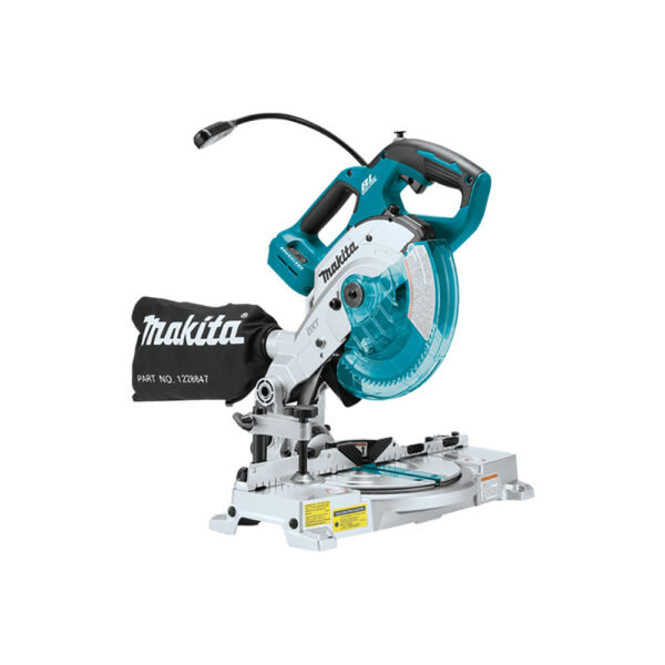 Makita XSL05Z 18V LXT Lithium-Ion Brushless Cordless 6-1/2'' Compact Dual-Bevel Compound Miter Saw with Laser, Tool Only