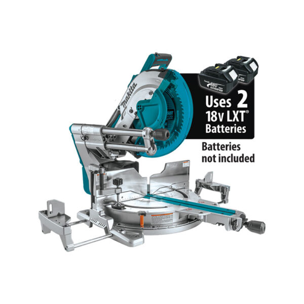 Makita XSL08Z 36V (18V X2) LXT Brushless 12'' Dual-Bevel Sliding Compound Miter Saw, AWS Capable and Laser, Tool Only