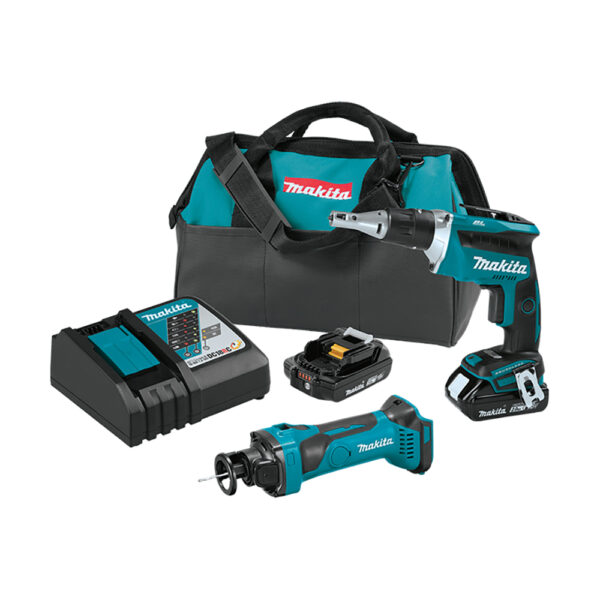 Makita XT255R 18V LXT Lithium-Ion Compact Cordless 2PC Combo Kit (2.0Ah)