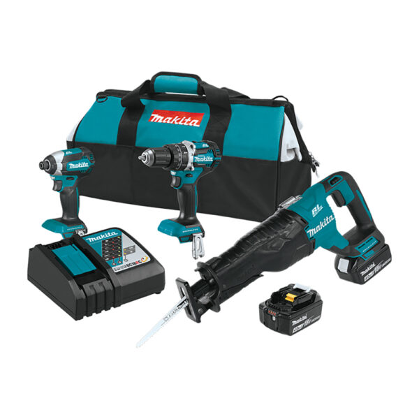Makita XT328M 18V LXT Lithium-Ion Brushless Cordless 3PC Combo Kit (4.0Ah)