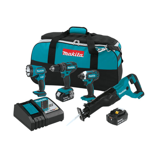 Makita XT440 18V LXT Lithium-Ion Cordless 4PC Combo Kit (3.0Ah)