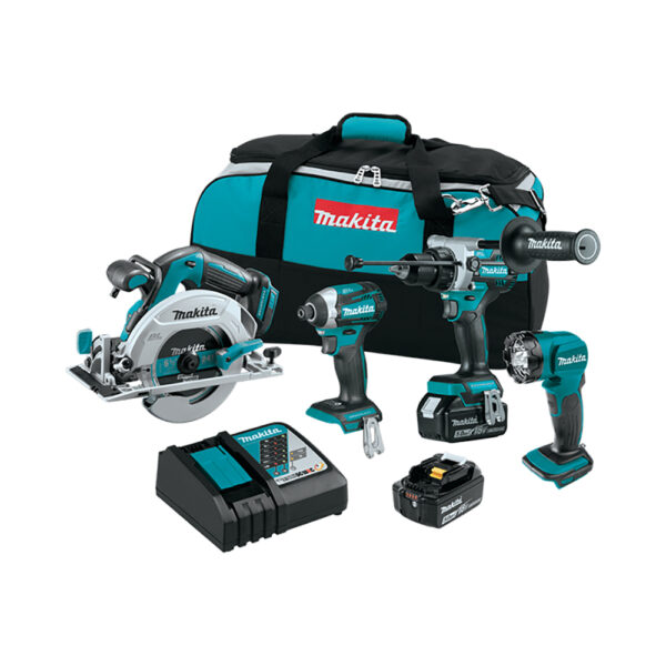 Makita XT452T 18V LXT Lithium-Ion Brushless Cordless 4PC Combo Kit (5.0Ah)
