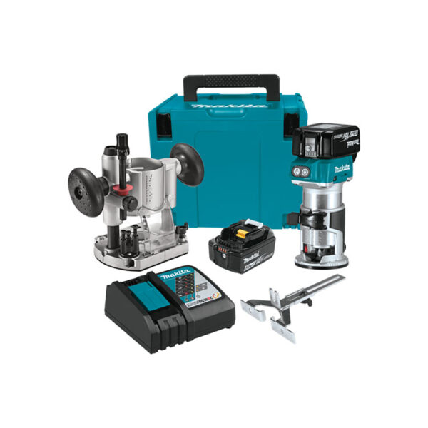 Makita XTR01T7 18V LXT Lithium-Ion Brushless Cordless Compact Router Kit (5.0Ah)
