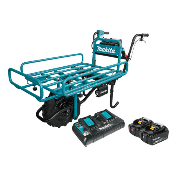 Makita XUC01PTX2 18V X2 LXT Brushless Cordless Power-Assisted Flat Dolly Kit (5.0Ah)