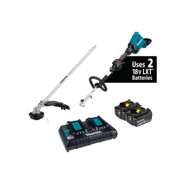 Makita XUX01M5PT 36V (18V X2) LXT Brushless Couple Shaft Power Head Kit with String Trimmer Attachment (5.0Ah)