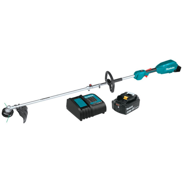 Makita XUX02SM1X1 18V LXT Lithium-Ion Brushless Cordless Couple Shaft Power Head Kit w/ 13'' String Trimmer Attachment (4.0Ah)