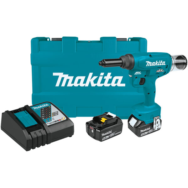 Makita XVR02T 18V LXT Lithium-Ion Brushless Cordless Rivet Tool Kit (5.0Ah)