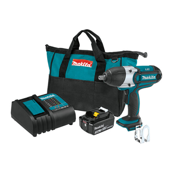 Makita XWT04S1 18V LXT Lithium-Ion Cordless 1/2'' Sq. Drive Impact Wrench Kit (3.0Ah)