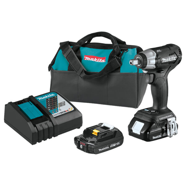 Makita XWT13RB 18V LXT Lithium-Ion Sub-Compact Brushless Cordless 1/2'' Sq. Drive Impact Wrench Kit (2.0Ah)