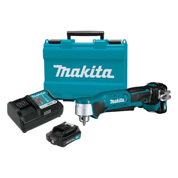 Makita AD03R1 12V max CXT Lithium-Ion Cordless 3/8'' Right Angle Drill Kit (2.0Ah)