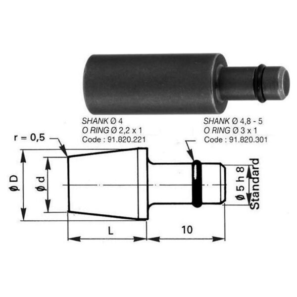 60703475 Cleco RB400 Countersunk Rivet Set