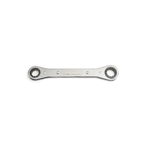 27-591G GearWrench 3/8'' x 7/16'' 12 Point Laminated Double Box Ratcheting Wrench