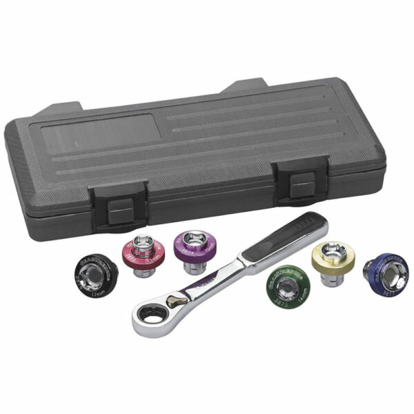 3870D GearWrench 7 Pc. 3/8'' Drive 6 Point Magnetic Oil Drain Plug Metric Socket Set
