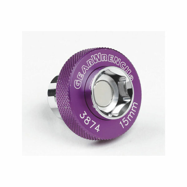 3874D GearWrench 3/8'' Drive Magnetic Oil Drain Plug Metric Socket 15mm