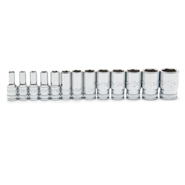 80304S-06 GearWrench 13PC 1/4'' Drive 6 Point Mid Length Metric Socket Set