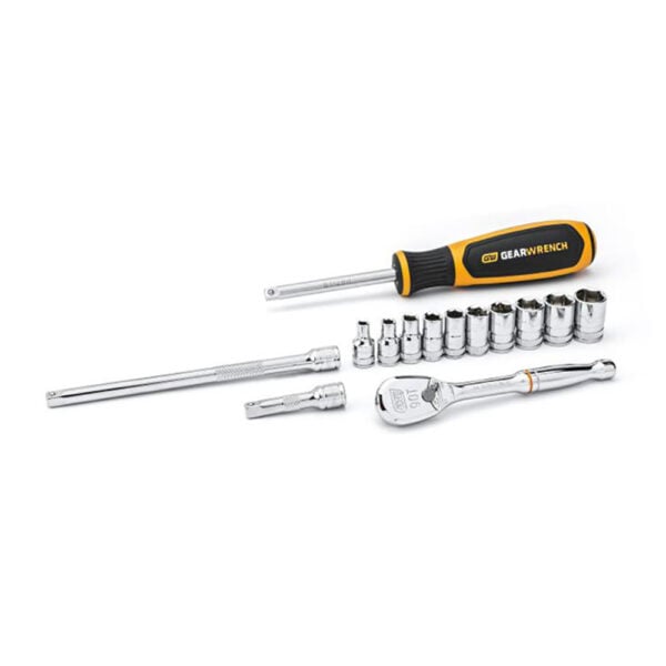 80326 GearWrench 1/4'' Drive 6 Point Standard Metric Mechanics 14PC Tool Set