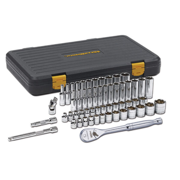 80550P GearWrench 3/8'' Drive 6 Point 120XP Standard & Deep SAE/Metric Mechanics 56PC Tool Set