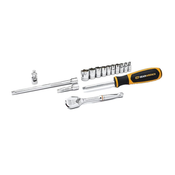 80650 GearWrench 1/4'' Drive 6 Point Standard SAE Mechanics 15PC Tool Set