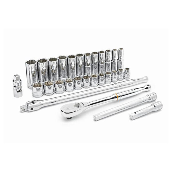 80692 GearWrench 3/8'' Drive 12 Point Standard & Deep Metric Mechanics 29PC Tool Set