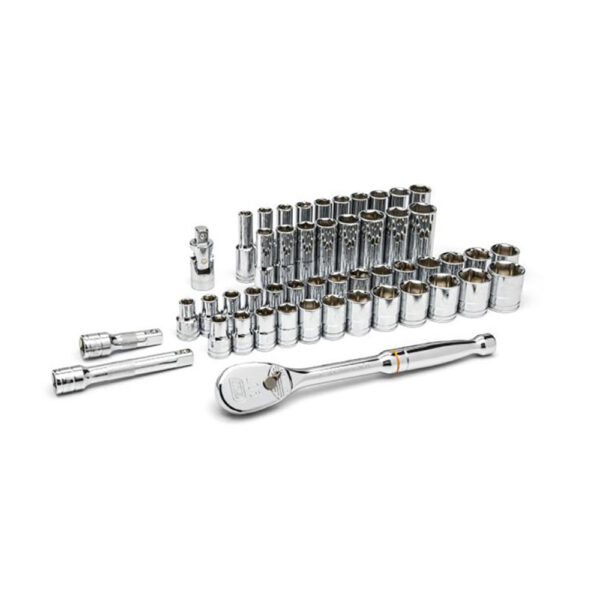 80700D GearWrench 1/2'' Drive 6 Point Standard & Deep SAE/Metric Mechanics 49PC Tool Set