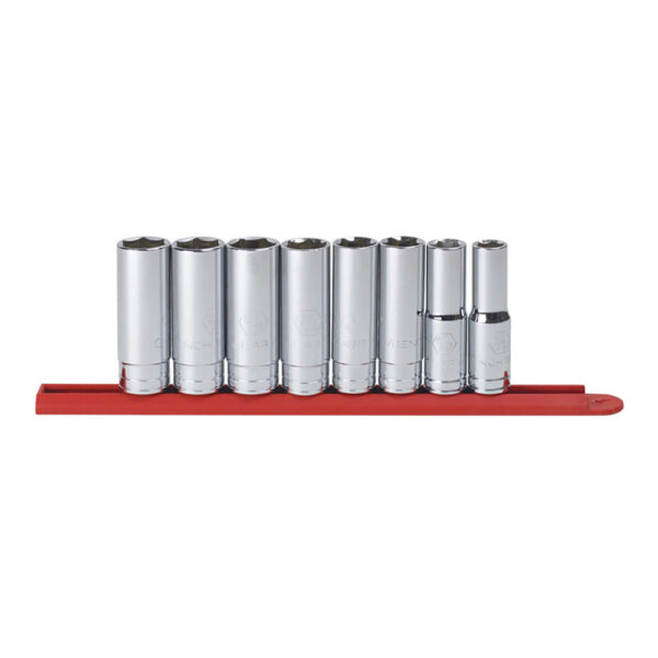 80705 GearWrench 1/2'' Drive 6 Point Deep SAE Socket 8PC Set