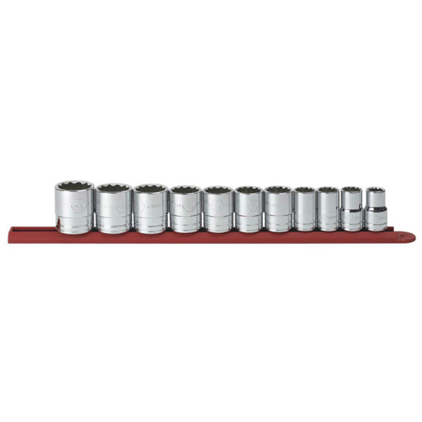 80711 GearWrench 1/2'' Drive 12 Point Standard SAE Socket 11PC Set