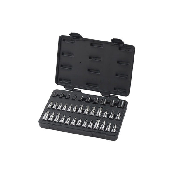 80726 GearWrench 1/4'', 3/8'' & 1/2'' Drive Standard Hex, E-Torx & Torx Bit SAE/Metric Socket 36PC Set