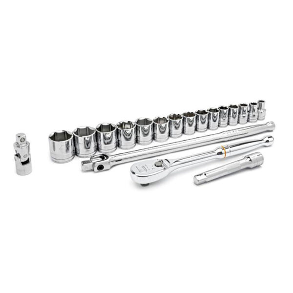 80791 GearWrench 1/2'' Drive 6 Point Standard SAE Mechanics 19PC Tool Set
