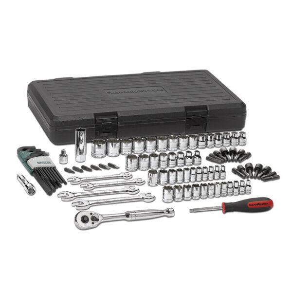 80930 GearWrench 1/4'' & 3/8'' Drive 6 & 12 Point Standard SAE/Metric Mechanics 88PC Tool Set