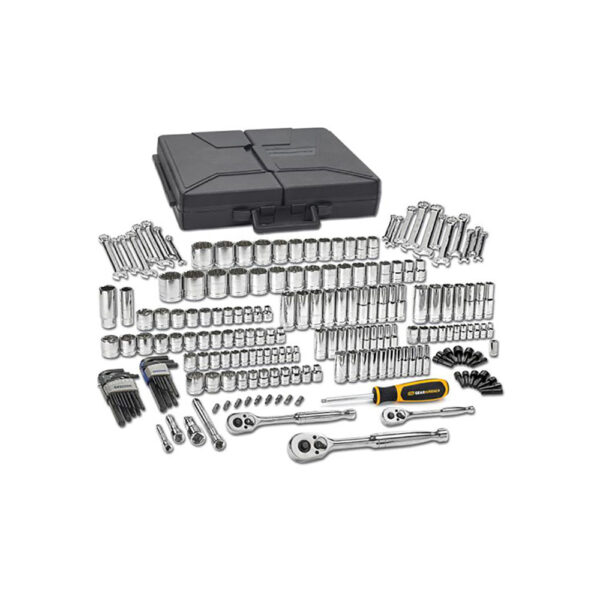 80933 GearWrench 1/4'', 3/8'' & 1/2'' Drive 6 & 12 Point Standard & Deep SAE/Metric Mechanics 216PC Tool Set