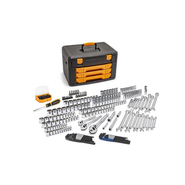 80940 GearWrench 219PC Mechanics Tool Set in 3 Drawer Storage Box