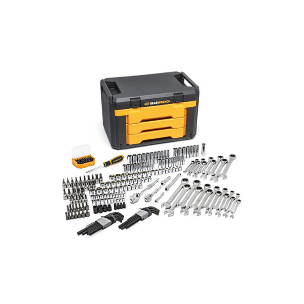80944 GearWrench 232PC Mechanics Tool Set in 3 Drawer Storage Box