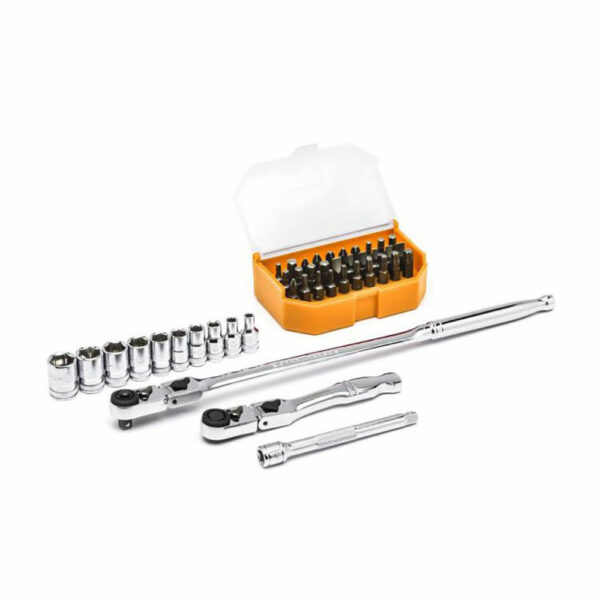 81031 GearWrench 43 Pc. 1/4'' Drive 6 Point Standard Metric Slim Head Mechanics Tool Set