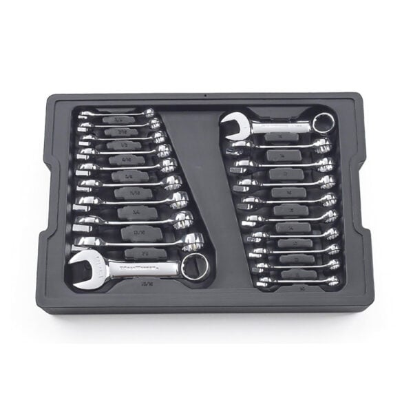 81903 GearWrench 20PC 12 Point Stubby Combination SAE/Metric Wrench Set