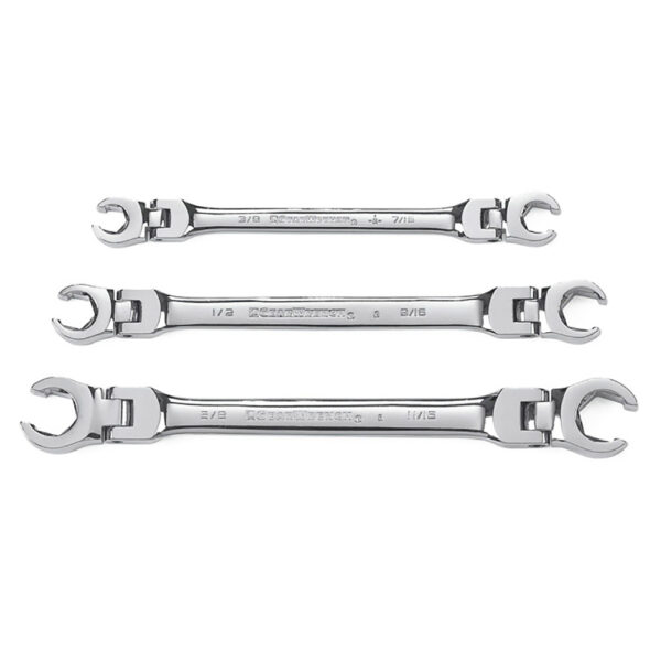 81914 GearWrench 3PC Flex Head Flare Nut SAE Wrench Set