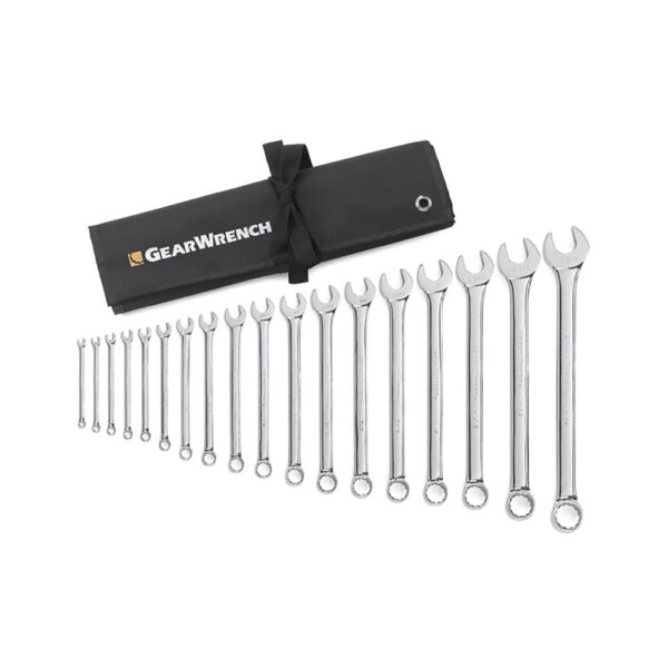81917 GearWrench 18PC 12 Point Long Pattern Combination SAE Wrench Set
