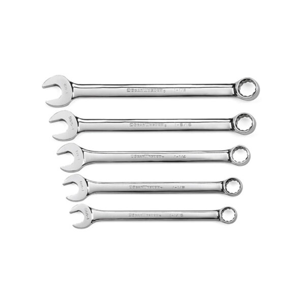 81921 GearWrench 5PC 12 Point Long Pattern Combination SAE Wrench Set