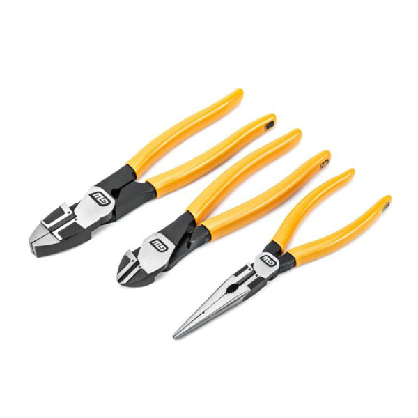 82202-06 GearWrench 3PC PITBULL Dipped Handle Electrician's Plier Set