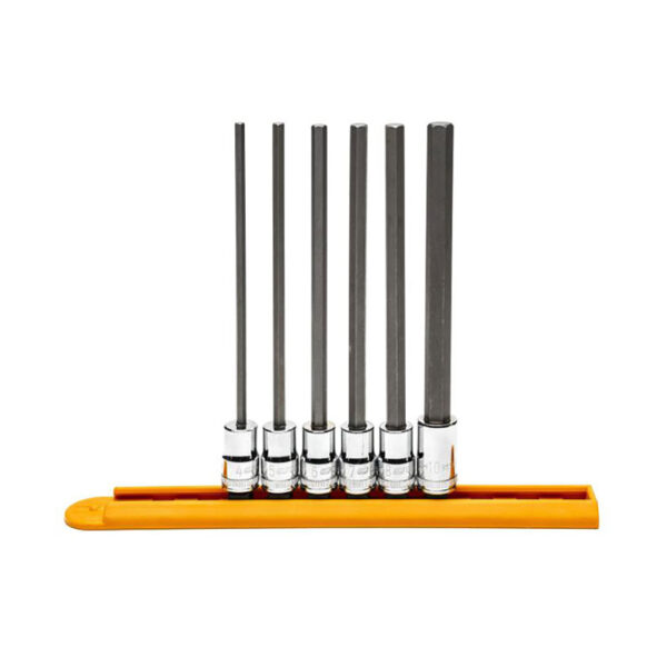 82554 GearWrench 6PC 3/8'' Drive Long Length Hex Bit Metric Socket Set
