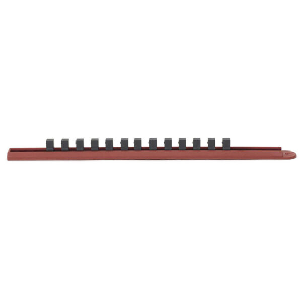 83105 GearWrench 1/4'' Drive 9'' Red Socket Rail Includes 13 Clips