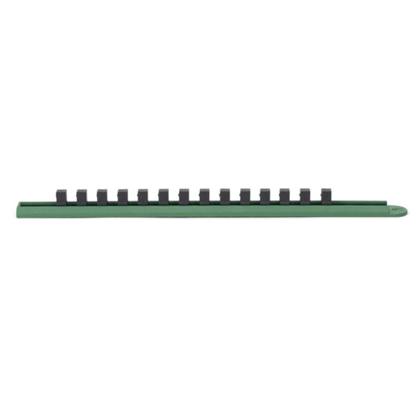 83111 GearWrench 1/2'' Drive 15'' Green Socket Rail Includes 13 Clips